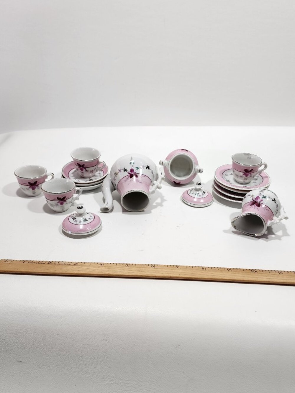 ANTIQUE 19th Century China Childs French Dejeuner Style Lunch Tea Set c1890 RARE - Picture 9 of 15